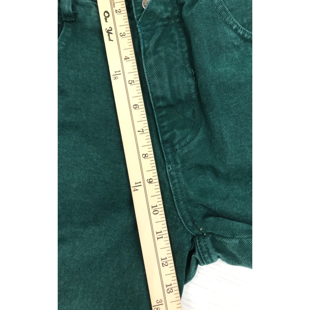 Vintage 90s High Rise Tapered Mom Jeans Womens 7/8 Green Nuovo County Seat 25x30 - Picture 6 of 12